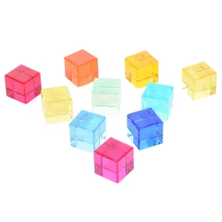 Gem Cubes 10-Piece Set | Colorful Acrylic Blocks for Light Play & Sensory Learning