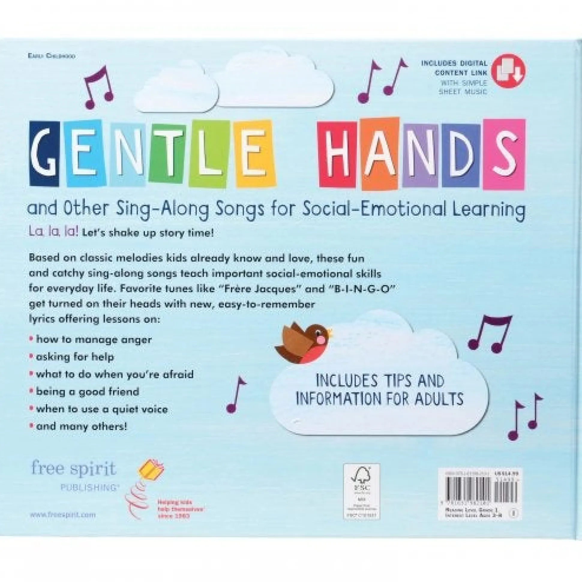 Gentle Hands and other Sing-Along Songs for Social-Emotional Learning (Hardcover Book)