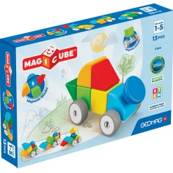 Geomag Magicube™ Magnetic Block Cars | 13-Piece STEM Building Set