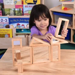 Geometric Mirrored Building Blocks | 8-Piece Hardwood Set