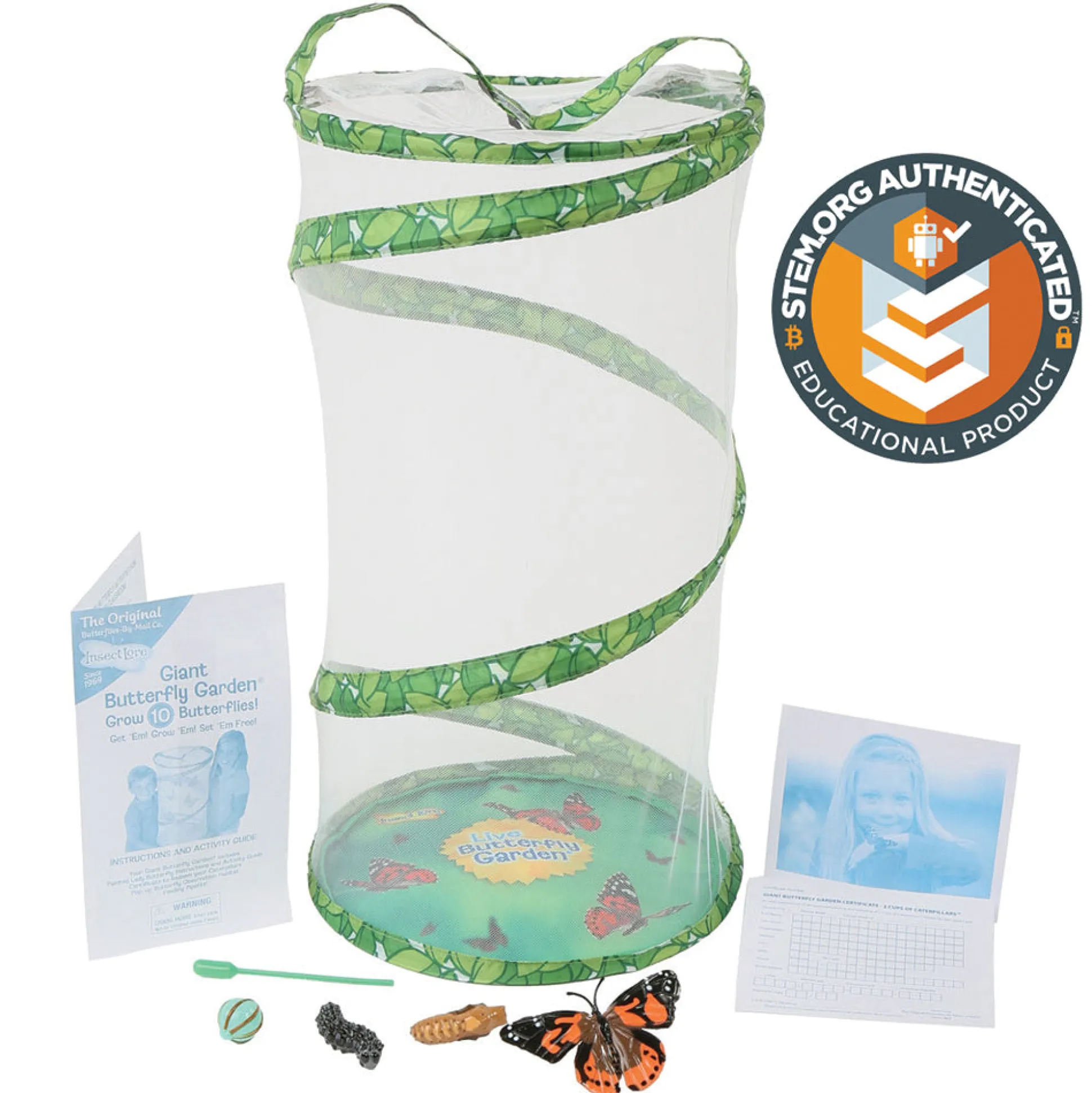 Giant Butterfly Garden® Kit | Includes Habitat, Caterpillars, and Guide