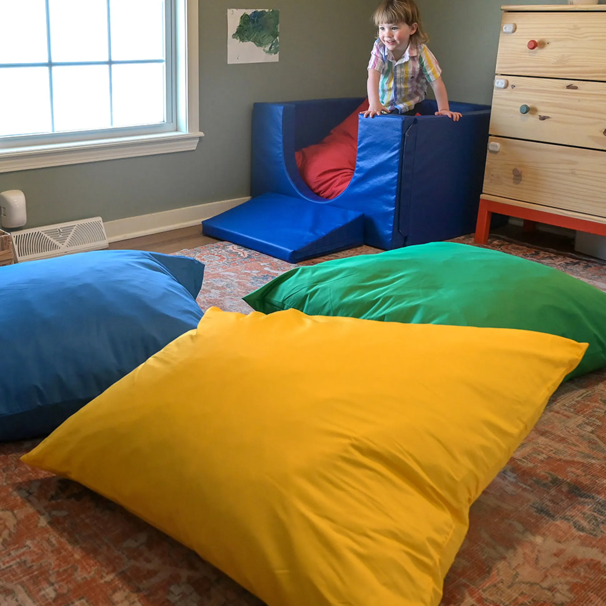 Giant Cuddle-Up Pillows | Set of 4 | Soft, Cozy, and Safe Floor Seating