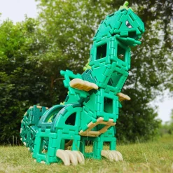 Giant Polydron Dinosaur Construction Set | 130 Piece STEM Building Toy with Interlocking Panels, Claws & Eyes
