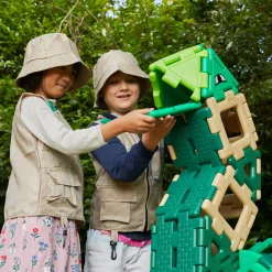 Giant Polydron Dinosaur Construction Set | 130 Piece STEM Building Toy with Interlocking Panels, Claws & Eyes