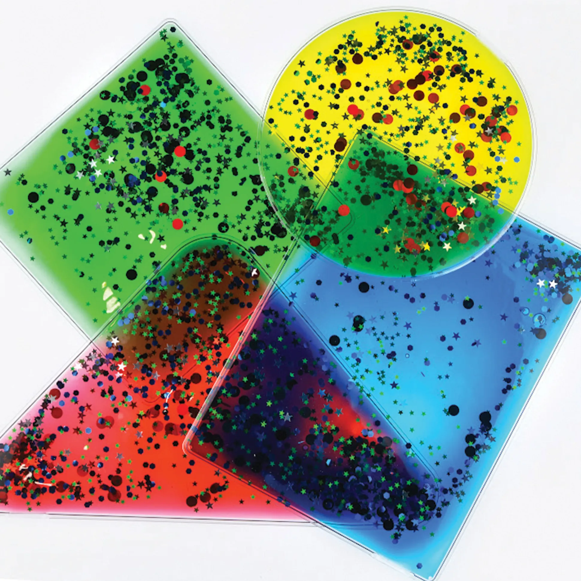 Glitter Gel Shapes | 4-Pack Sensory Tactile Fidget Set