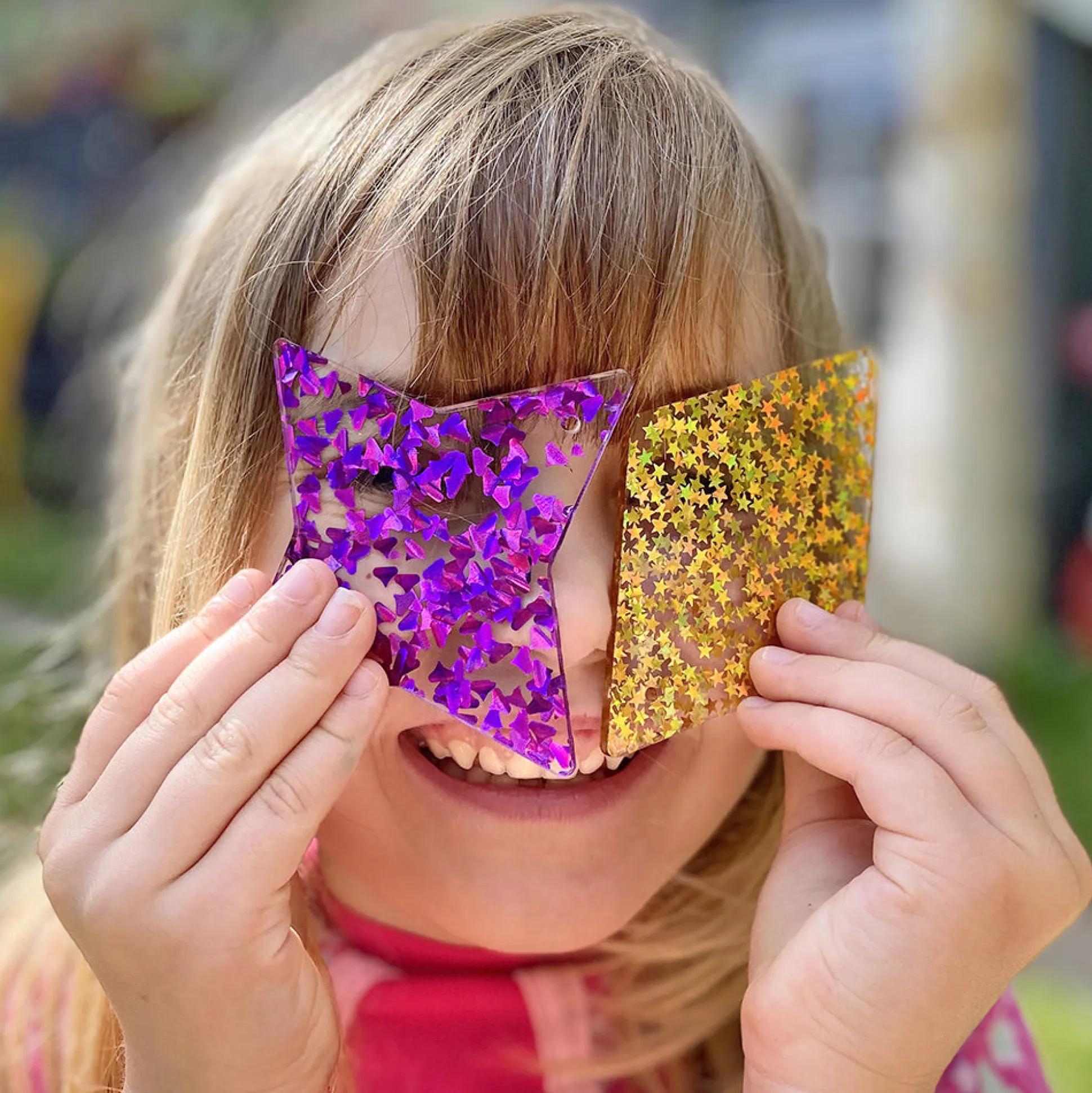 Glitter Panels 21-Piece Set | Acrylic Color and Shape Exploration for Sensory Play