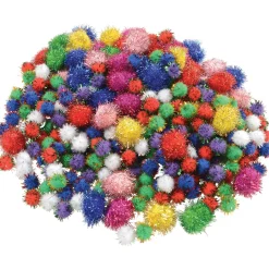 Glitter Pom Poms / 300-pc.
