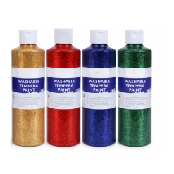 Glitter Washable Tempera Paint – 16 oz - Set of 4