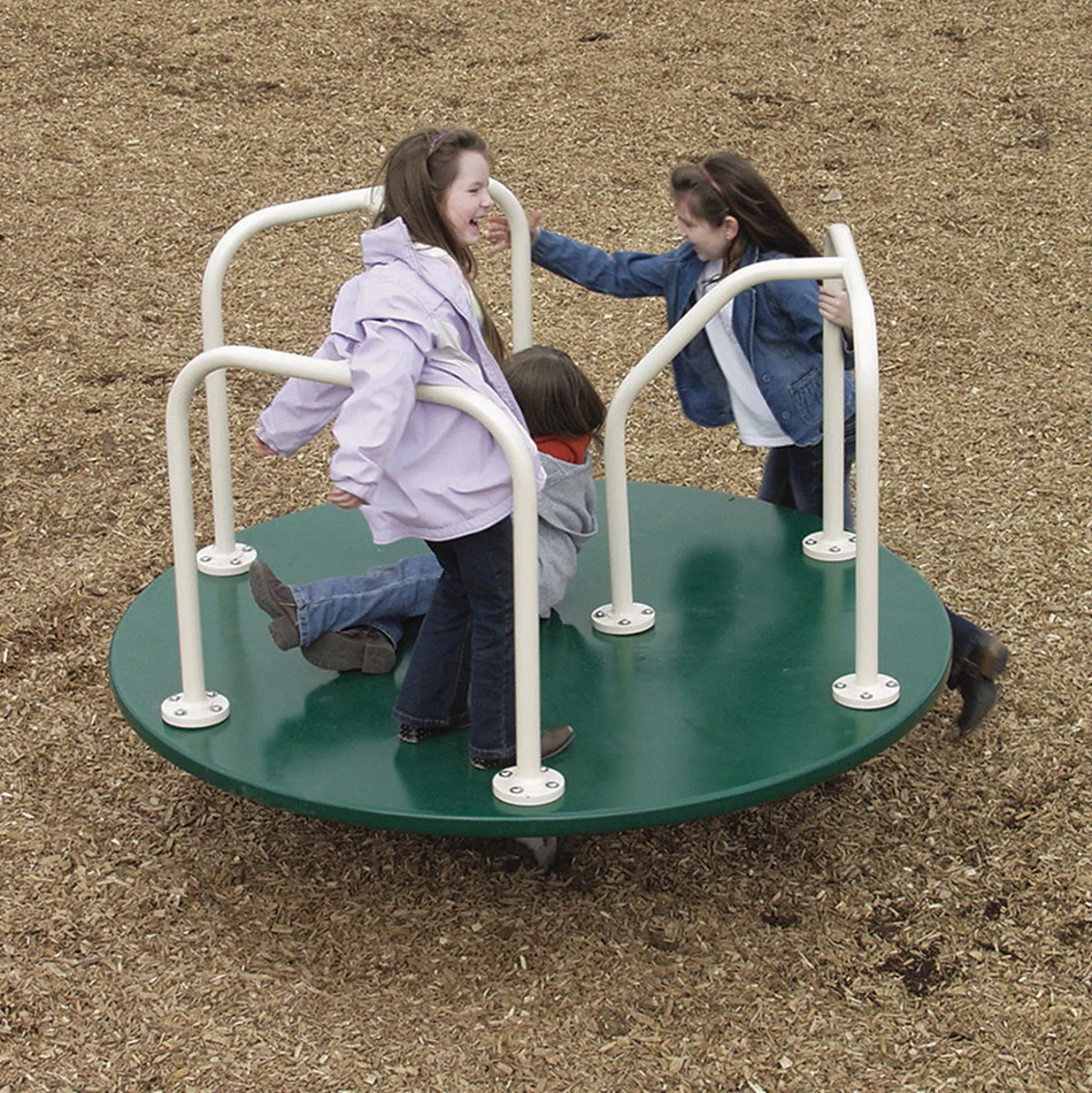 6' Green Merry Go Round | Outdoor Playground Equipment