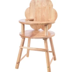 Hardwood Doll High Chair with Scalloped Back