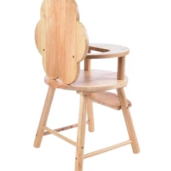 Hardwood Doll High Chair with Scalloped Back