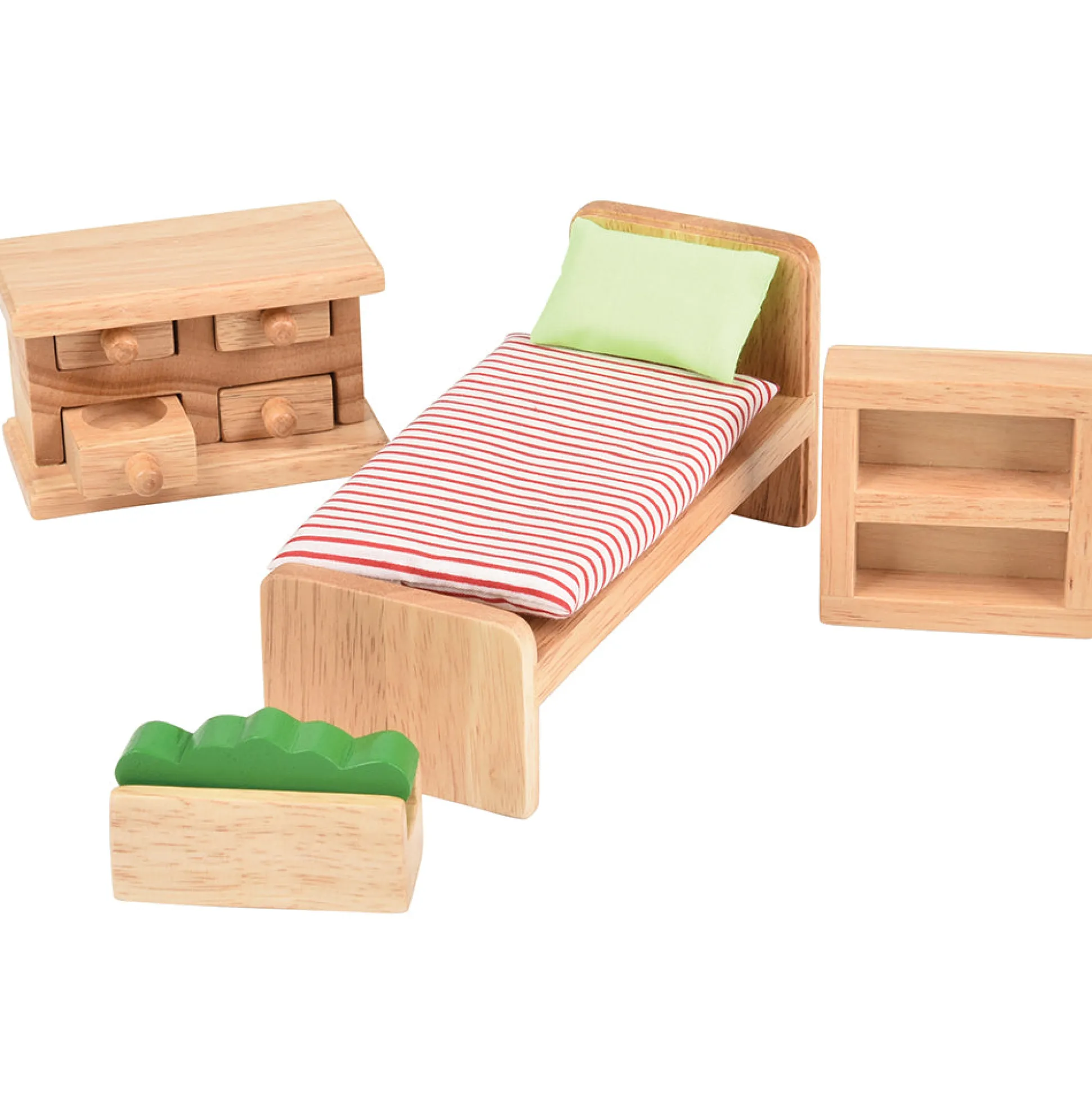 Hardwood Dollhouse Furniture Set | 26 Piece Set