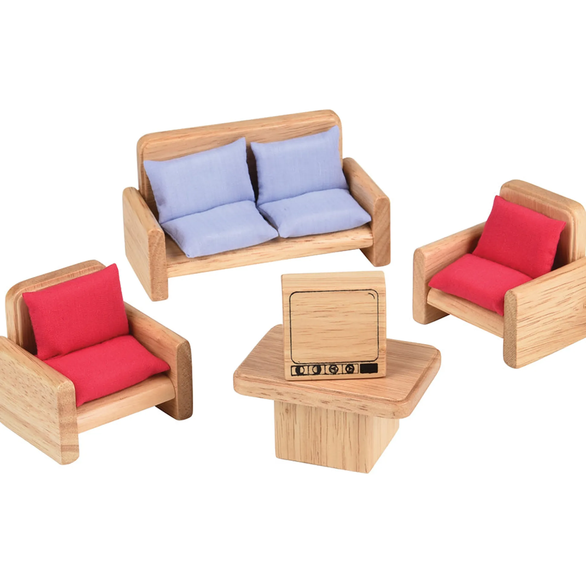 Hardwood Dollhouse Furniture Set | 26 Piece Set