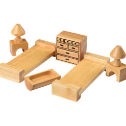 Hardwood Doll House Furniture - Children's Bedroom