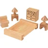 Hardwood Doll House Furniture - Master Bedroom