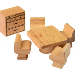 Hardwood Doll House Furniture - Dining Room
