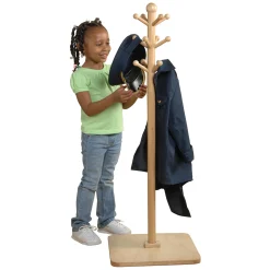 Hardwood E-Z Reach Clothes Tree Dress Up Unit | Space-Saving Design