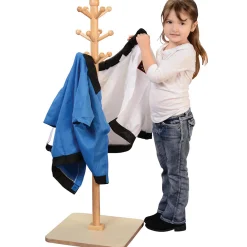 Hardwood E-Z Reach Clothes Tree Dress Up Unit | Space-Saving Design