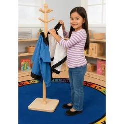 Hardwood E-Z Reach Clothes Tree Dress Up Unit | Space-Saving Design