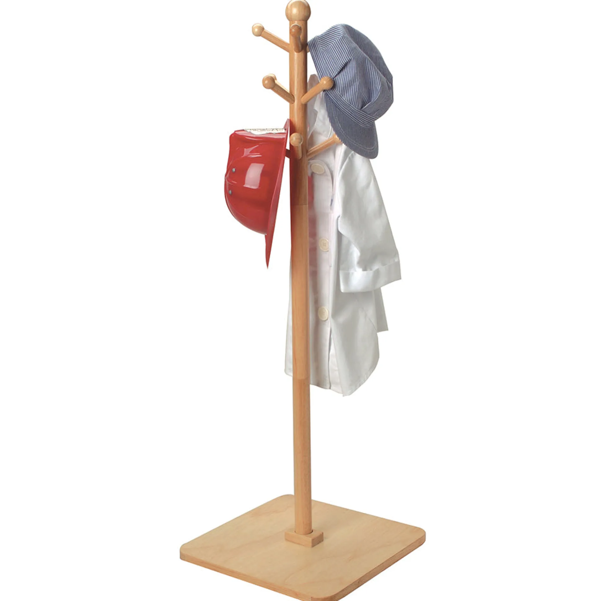 Hardwood E-Z Reach Clothes Tree Dress Up Unit | Space-Saving Design