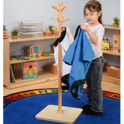 Hardwood E-Z Reach Clothes Tree Dress Up Unit | Space-Saving Design