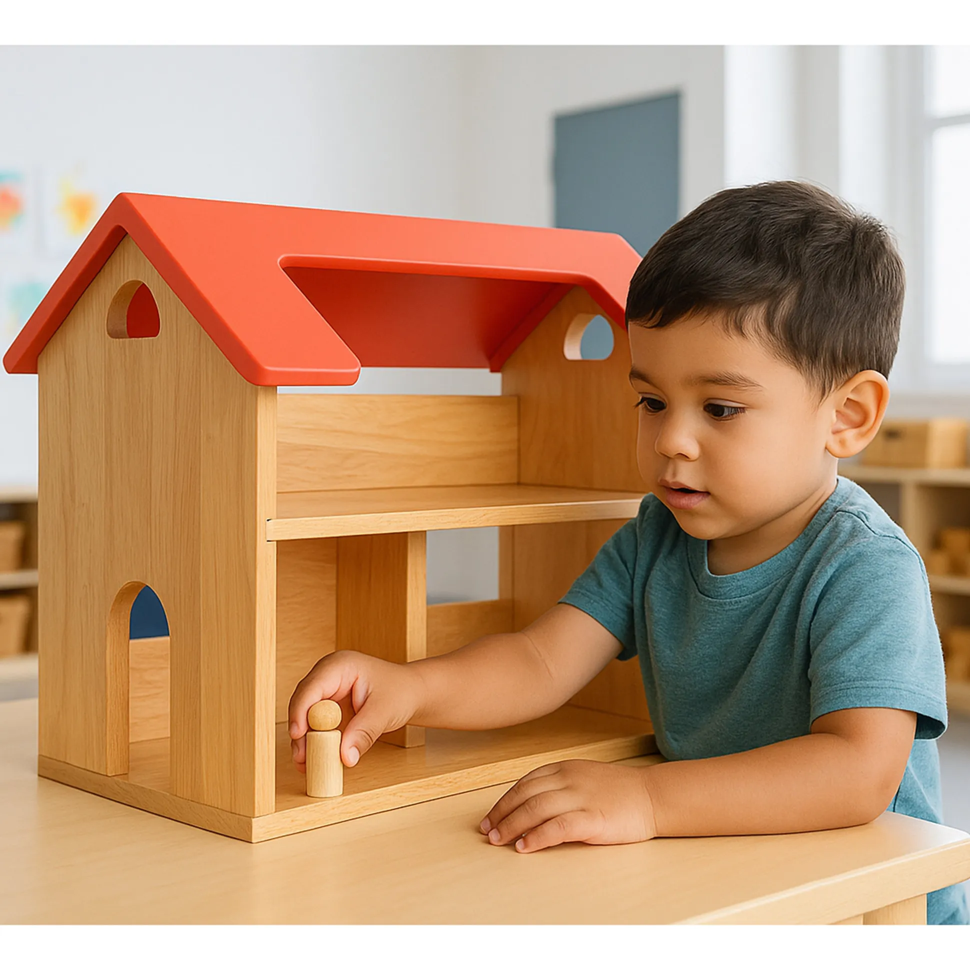 Hardwood Pretend Play Dollhouse