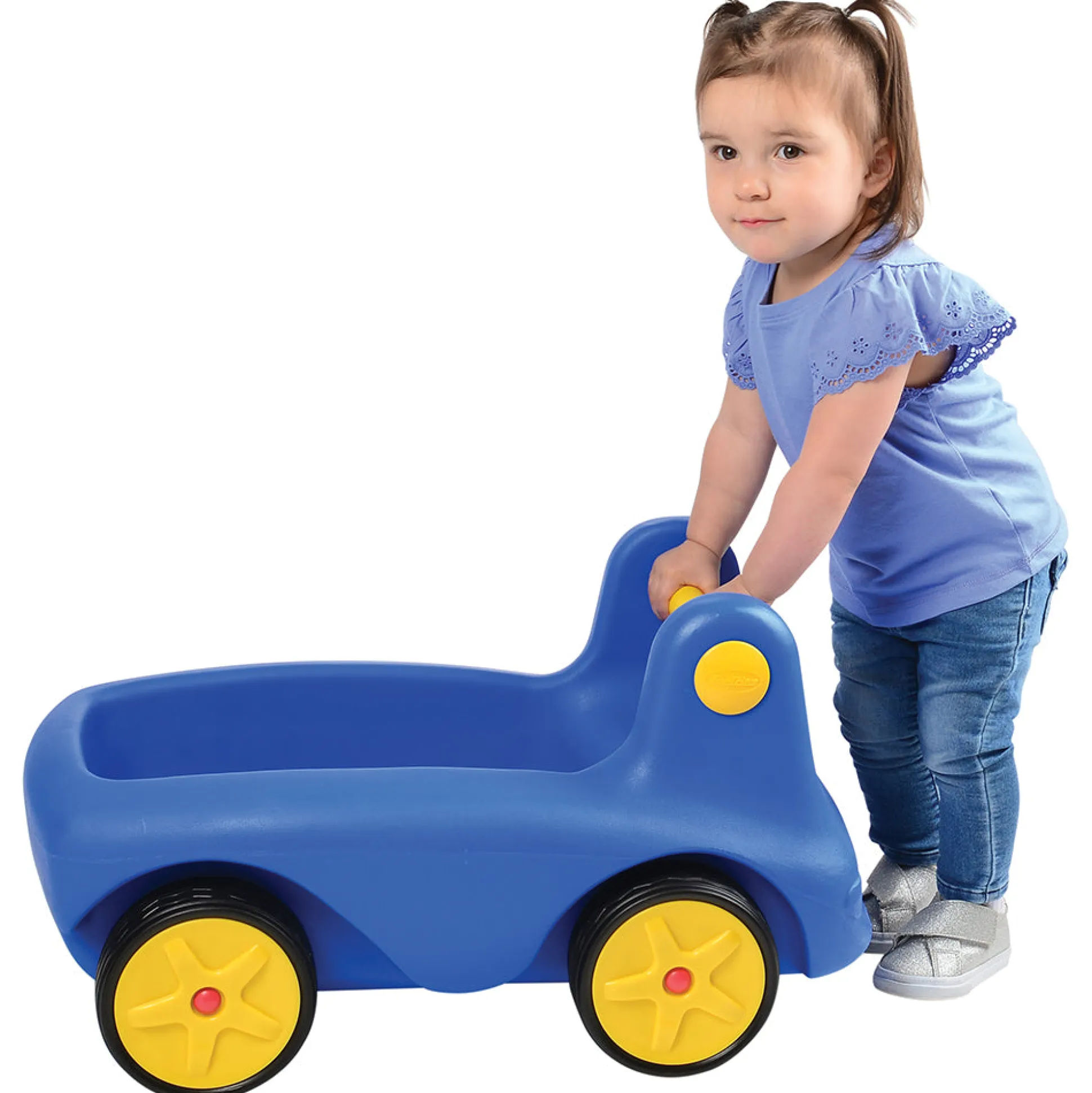 Heavy-Duty Low-Profile Toddler Big Blue Wagon | Perfect for Indoor & Outdoor Play