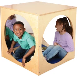 Hide Away Cube with Portholes | Eco-Friendly Classroom Play Space