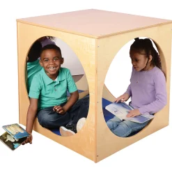 Hide Away Cube with Portholes | Eco-Friendly Classroom Play Space