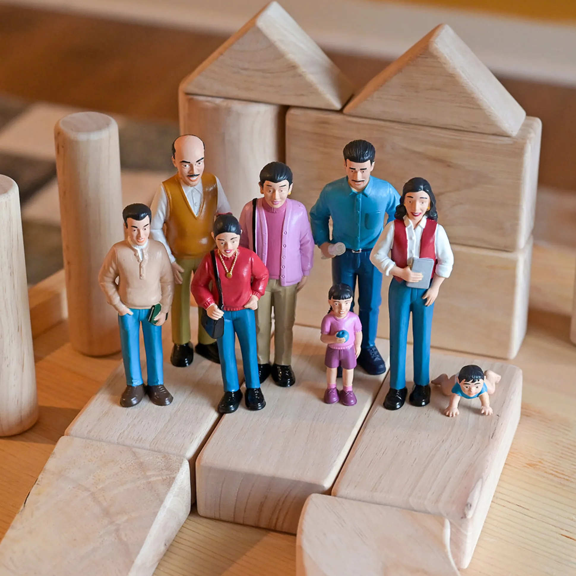 Hispanic Pretend Play Vinyl Family Figurines | 8 Piece Set