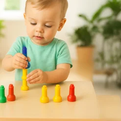 100 Hold-Tight Stacking Pegs Set | Fine Motor Skills, Creativity & Cognitive Development