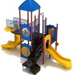 Hoosier Nest Multi-Slide Playground Set | Spiral Slide, Activity Panels & Ball Maze for Ages 2–12