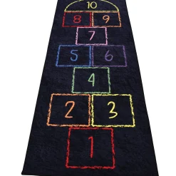 Hopscotch Rug for Kids – 79" Indoor/Outdoor Classroom Floor Mat