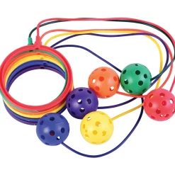 Hop & Skip Ankle Hoops Activity 6-Piece Set | Gross Motor Skipping Toy with Ball