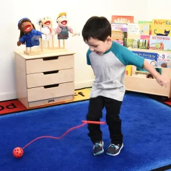 Hop & Skip Ankle Hoops Activity 6-Piece Set | Gross Motor Skipping Toy with Ball