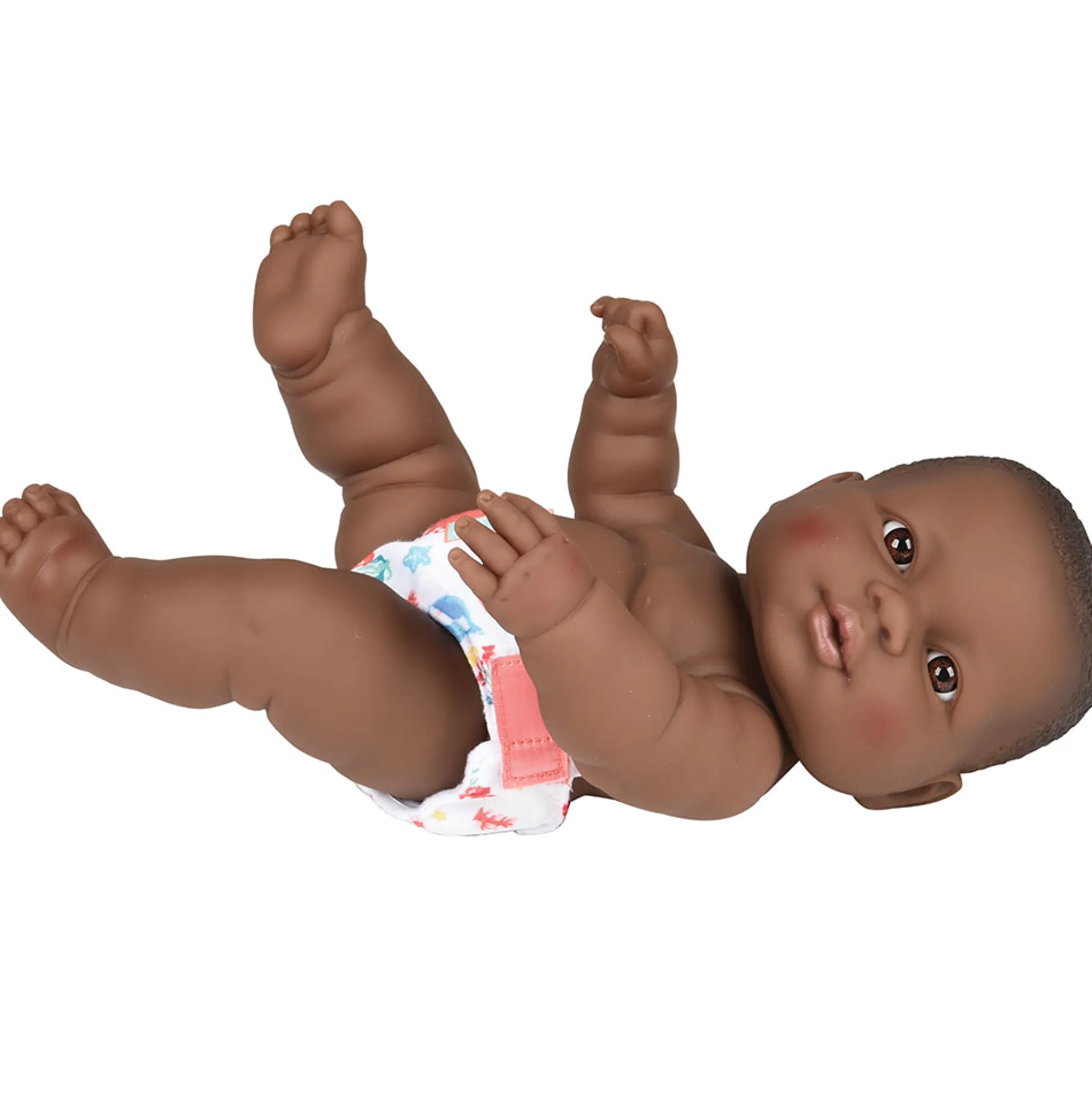 Huggable 14" African American Baby Doll | Soft Vinyl with Detailed Features