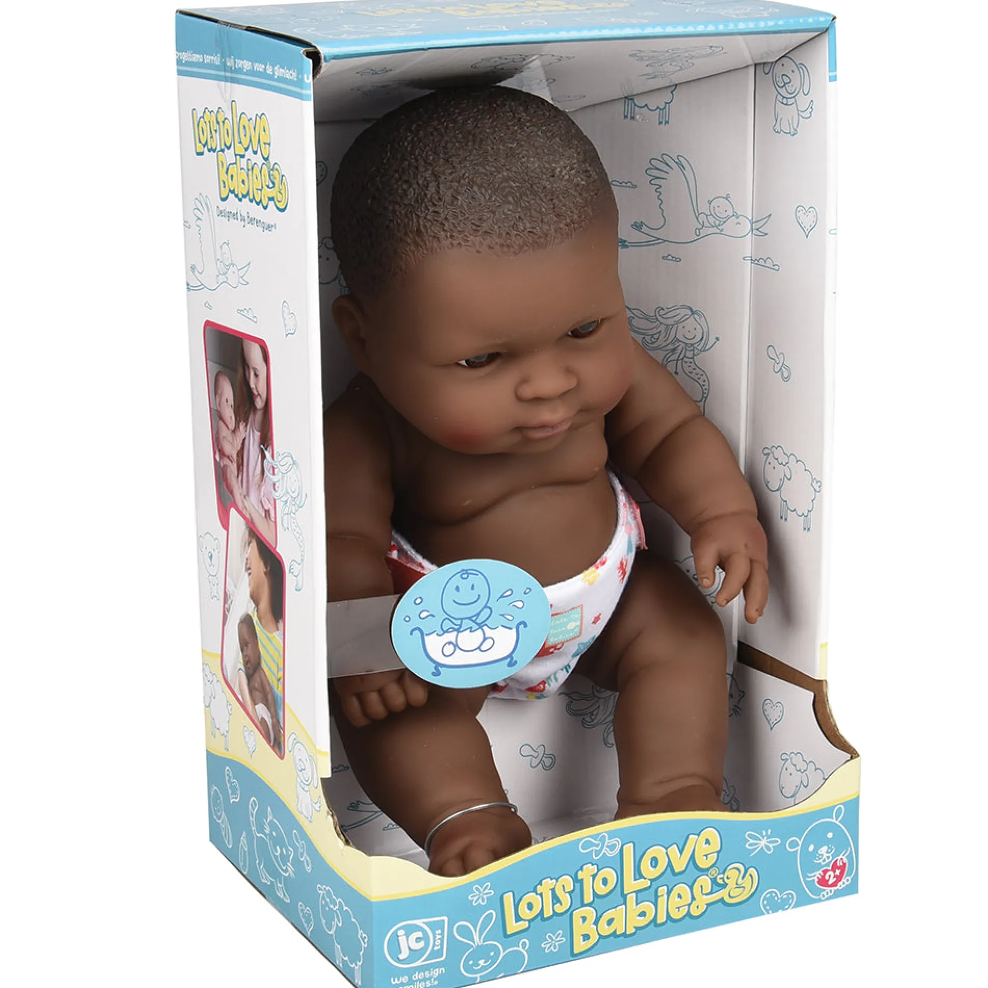 Huggable 14" African American Baby Doll | Soft Vinyl with Detailed Features