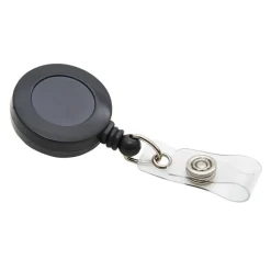 ID Card Reel with Swivel Clip/Black