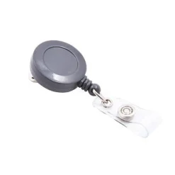 ID Card Reel with Swivel Clip/Grey