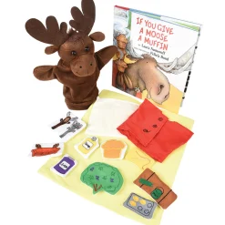 If You Give a Moose a Muffin Puppet, Props & Book Set* | Interactive Storytelling for Early Learners