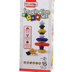 ImagAbility WEDGiTS™ Imagination 15-Piece Geometric Building Block Set - Wedgits