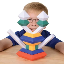 ImagAbility WEDGiTS™ Imagination 15-Piece Geometric Building Block Set - Wedgits