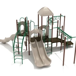 Imperial Springs Adventure Playground Set | Multi-Slide, Overhead Climbers for Ages 5–12
