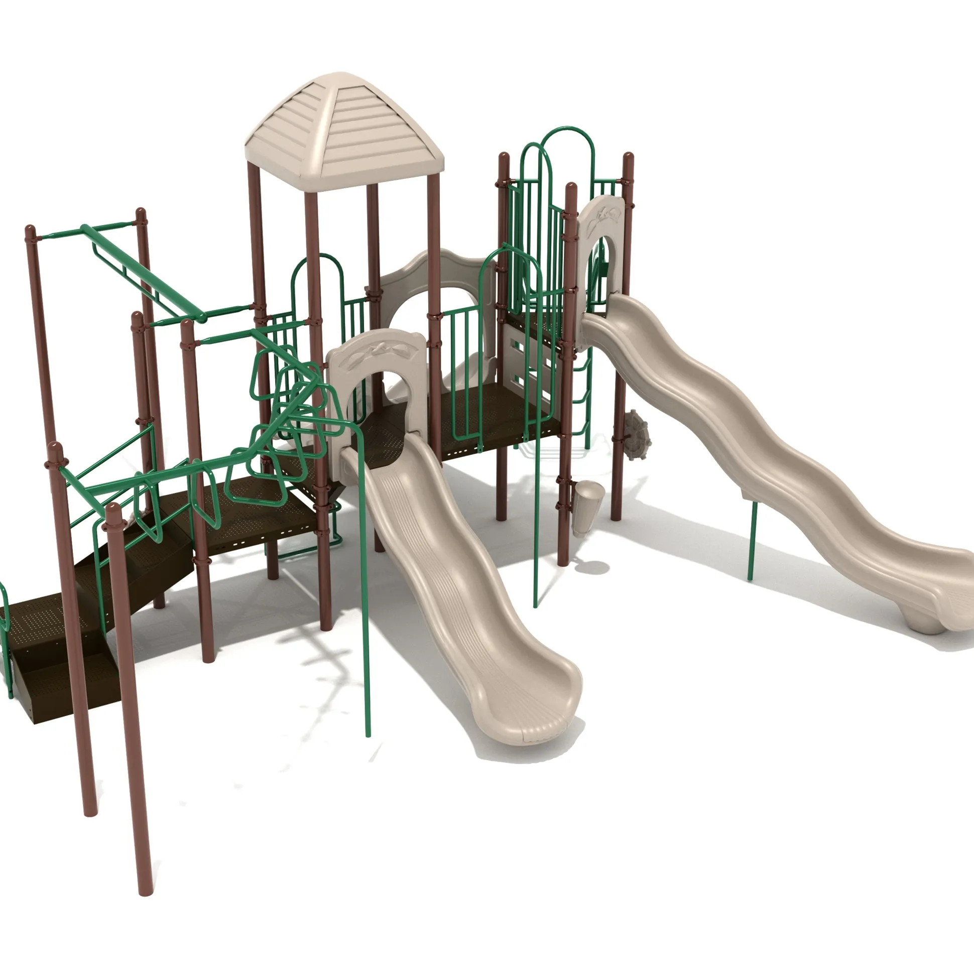 Imperial Springs Adventure Playground Set | Multi-Slide, Overhead Climbers for Ages 5–12