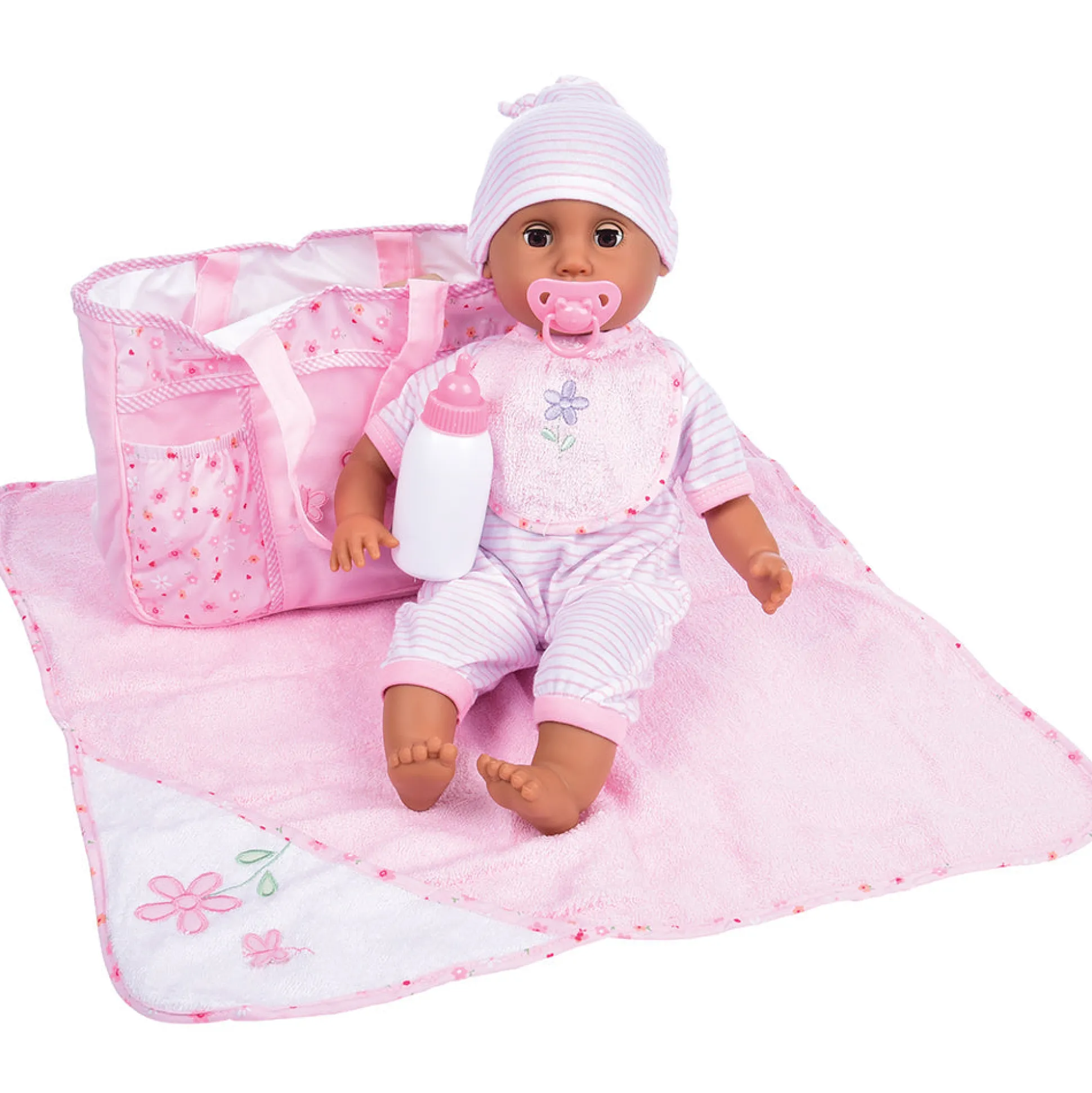 16 Inch Baby Doll with Outfits & Accessories | Soft Nurturing Play Doll Set
