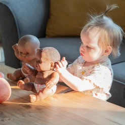 10 Inch Huggable Multicultural Baby Dolls | Set of 4 Soft Vinyl Realistic Baby Dolls
