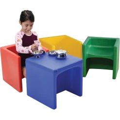 3-in-1 Cube Chairs Set | 4 Pieces