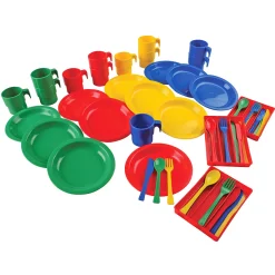 Indestructible Play Dishes For 12 | Durable, Dishwasher-Safe 60-Piece Classroom Set
