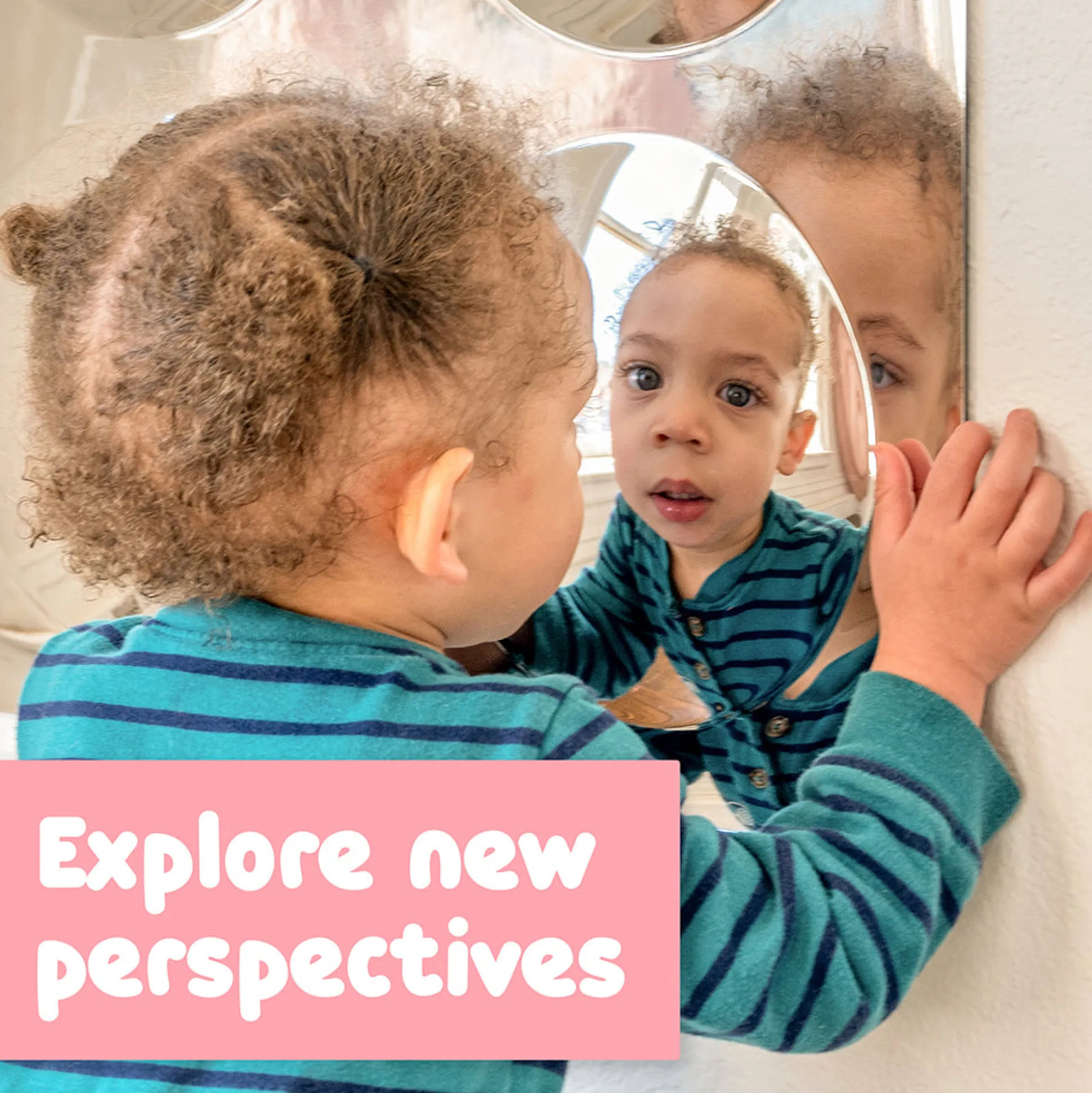 Infant & Toddler Sensory Bubble Dome Mirror | Durable Acrylic Wall Mirror