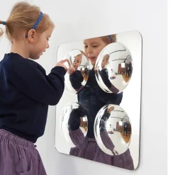 Infant & Toddler Sensory Bubble Dome Mirror | Durable Acrylic Wall Mirror